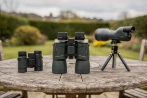 High-quality binoculars and optical equipment displayed for comparison and selection by UK consumers.