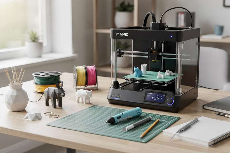 Beginner-friendly 3D craft materials and tools displayed for creative projects.