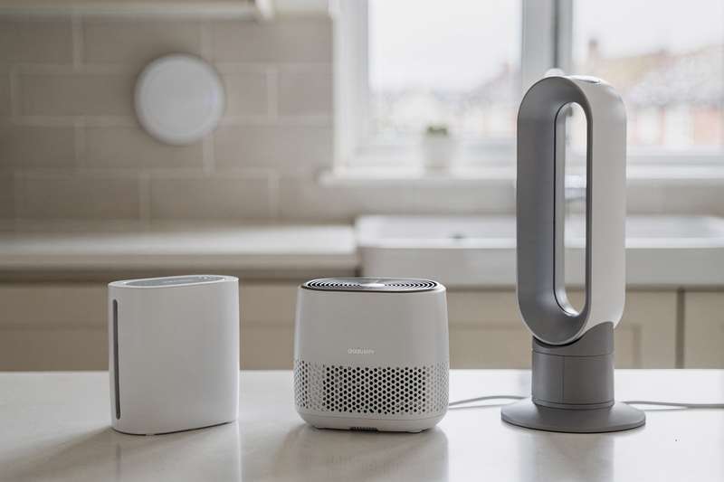 Modern heating, cooling and air filtration systems installed in a contemporary UK home interior.