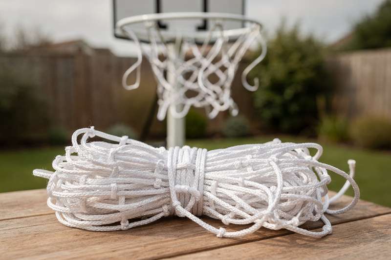 Professional-grade netball net setup installed on outdoor court with proper height adjustment and netting durability.