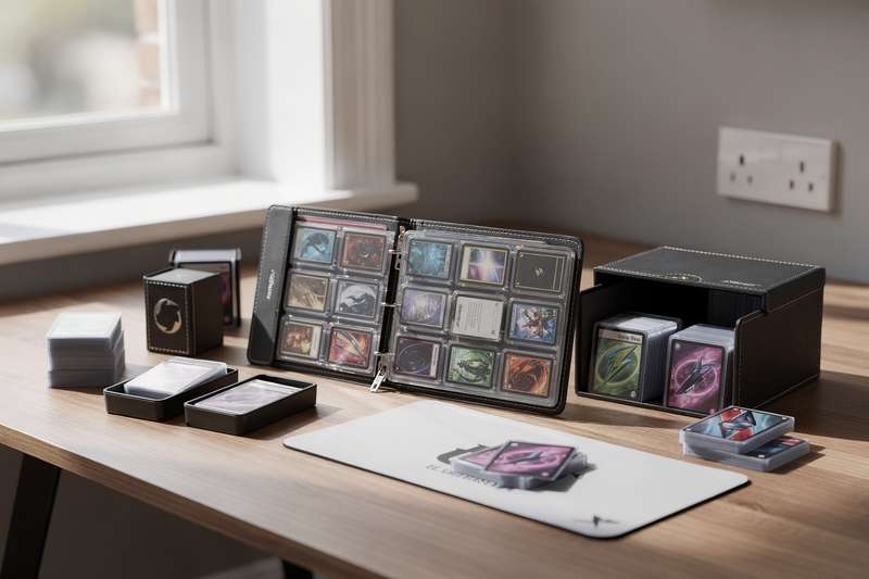 Essential sleeves, binders, and storage solutions for preserving valuable trading cards.